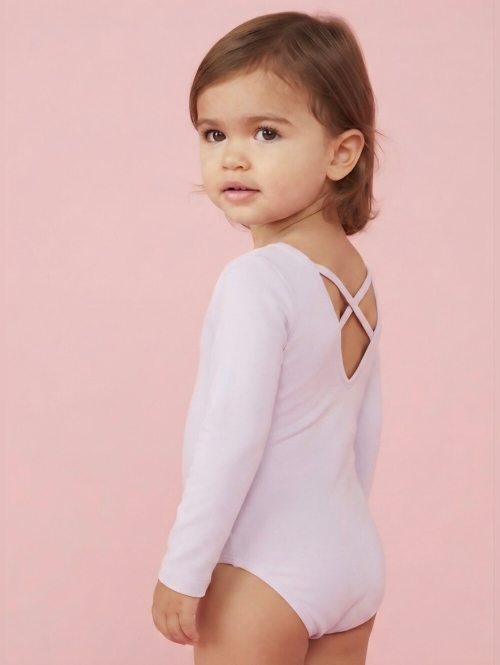 Danskin Now Long-Sleeve One-Piece Bodysuit Leotard Size XXS 2-3 EUC